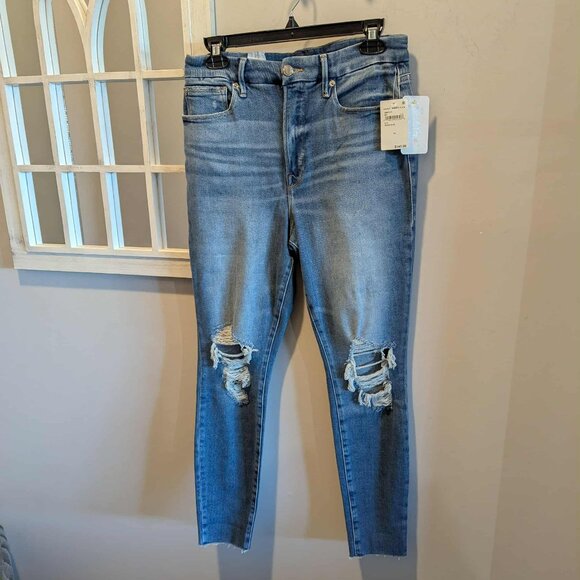Good American Good Waist Indigo016 Skinny Jeans NWT - Picture 1 of 4